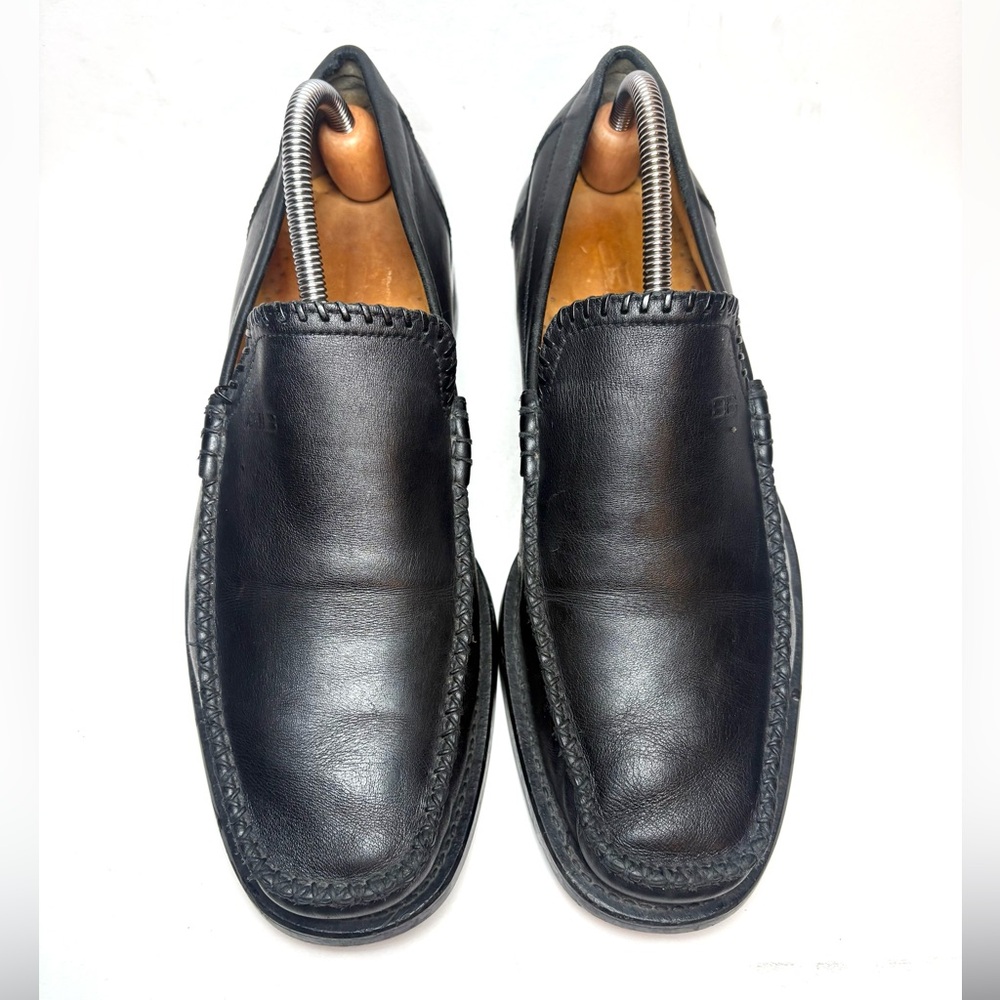 Balenciaga Italian Black Leather Driving Loafer | 9 - Picture 2 of 12